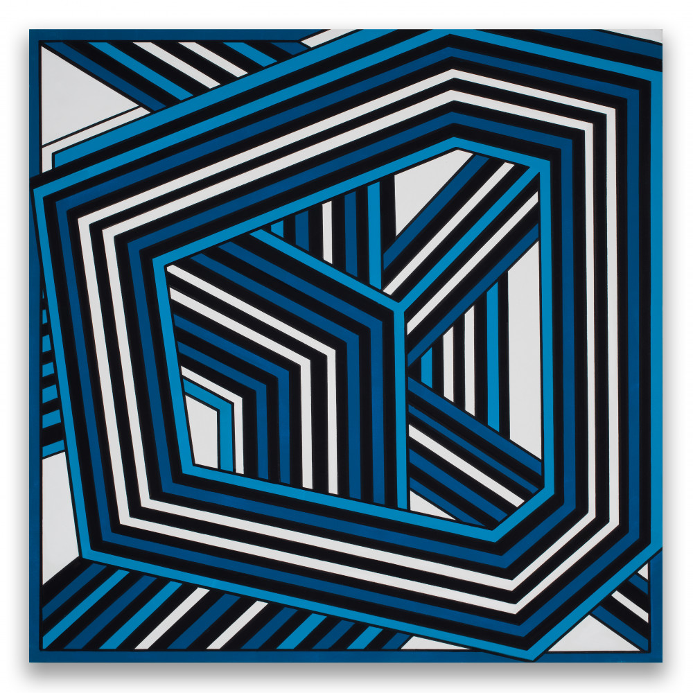 Alex Dorici, ‘Geometric: Blue Line from Geometric Series’, 2020–2020, mixed media on canvas