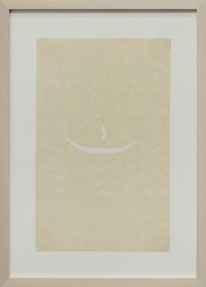 Wolfgang Laib, ‘Untitled, 2013 ’, white oil pastel and pencil on paper