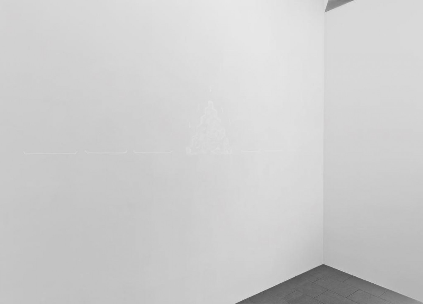 Wolfgang Laib, ‘The known and the unknown’, 2013, white pastel on white wall