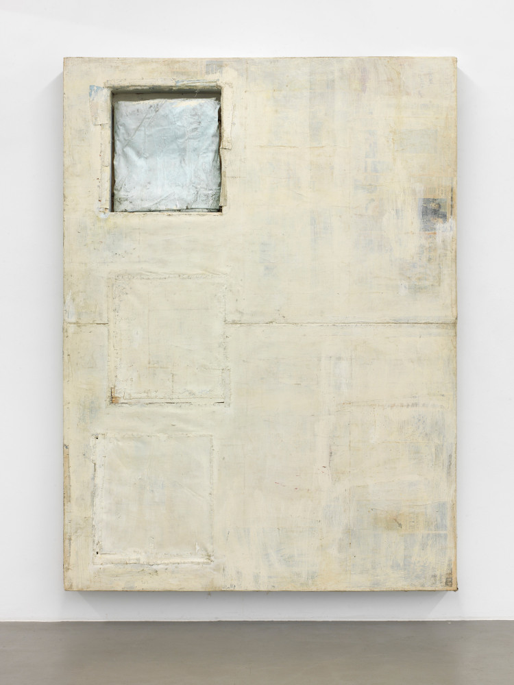 Lawrence Carroll, ‘Untitled’, 2003, oil, wax, house paint, newspaper, staples, canvas on wood