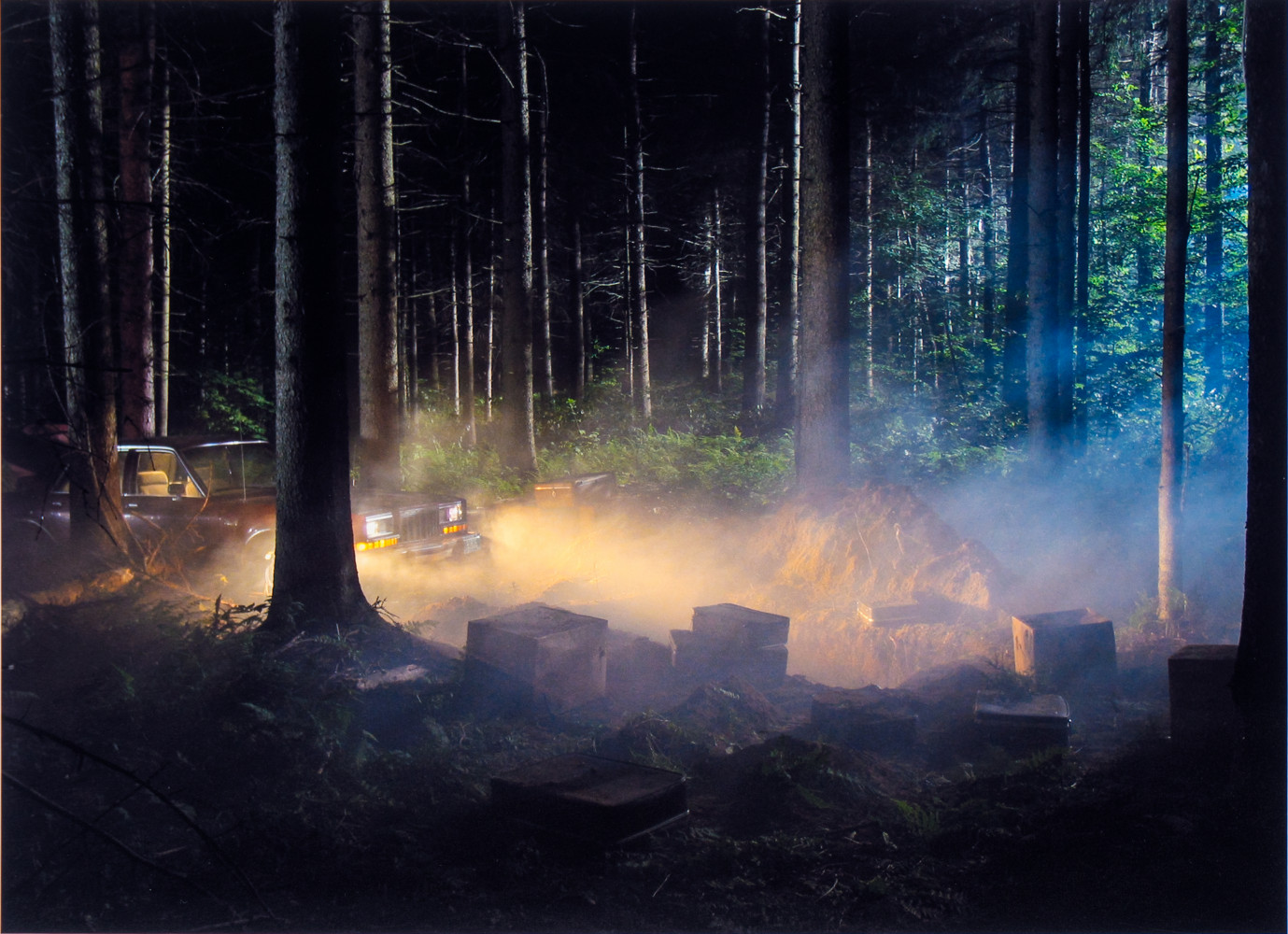 ‘Gregory Crewdson’, Production Still (Man in the Woods #4), 2003, digital c-print