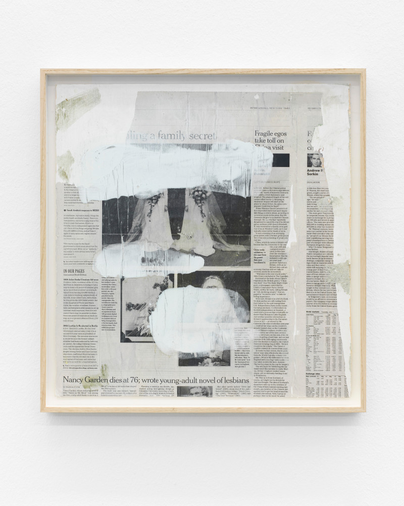 Lawrence Carroll, ‘Untitled’, 2016, newspaper, house paint, oil, pigment and glue on canvas on wood 