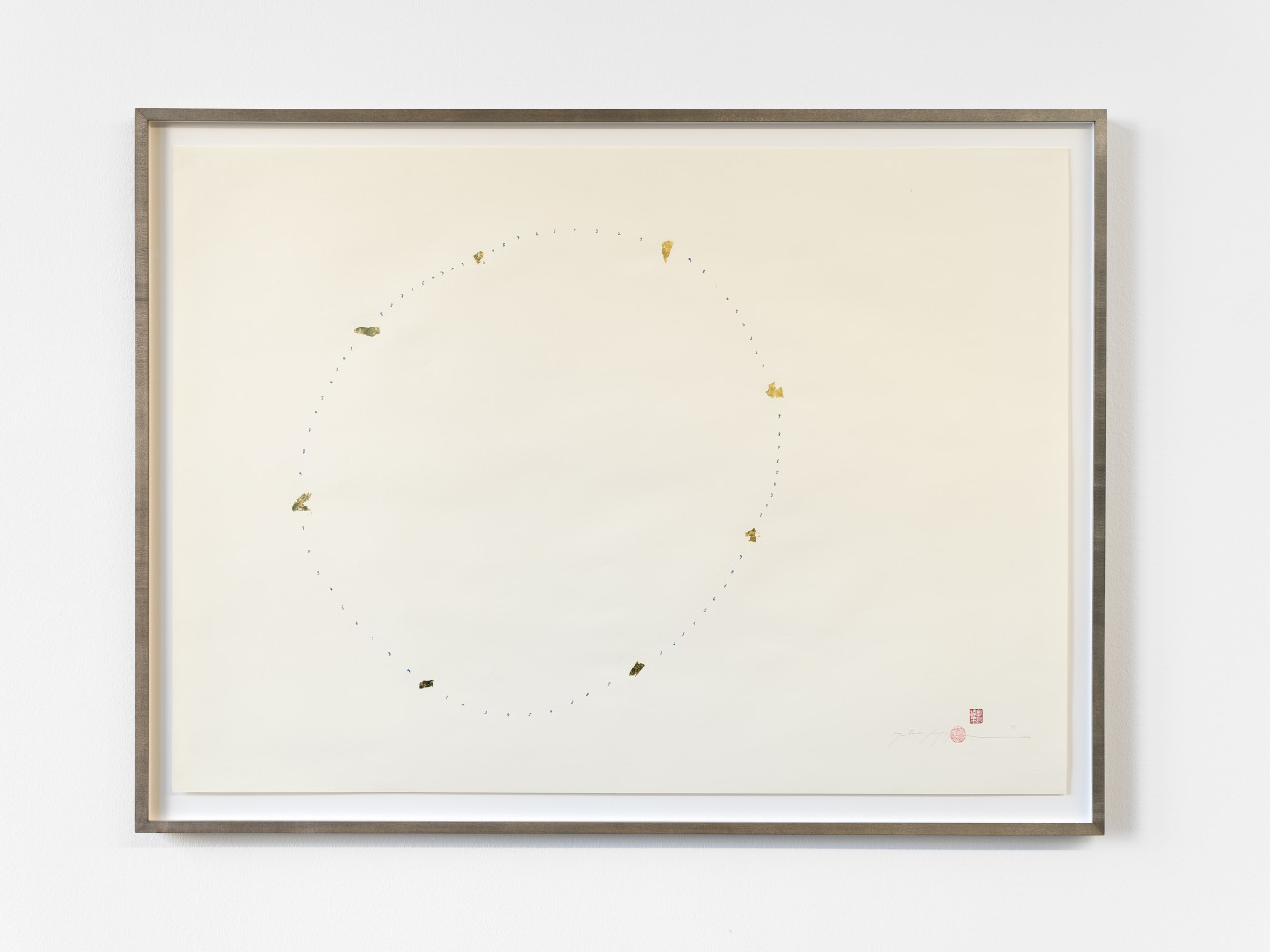Tatsuo Miyajima, ‘Counting Gold’, 1995, Ink and gold on paper 