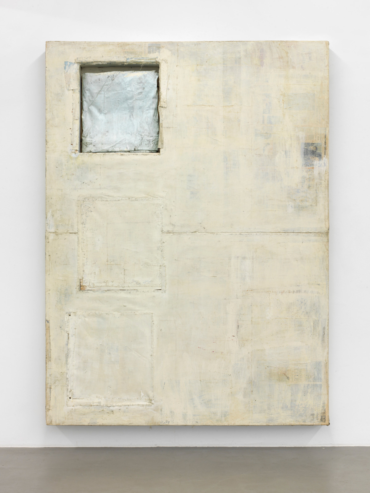 Lawrence Carroll, ‘Untitled’, 2003-2016, Öl, Wachs, Wandfarbe, Zeitung auf Leinwand auf Holz
