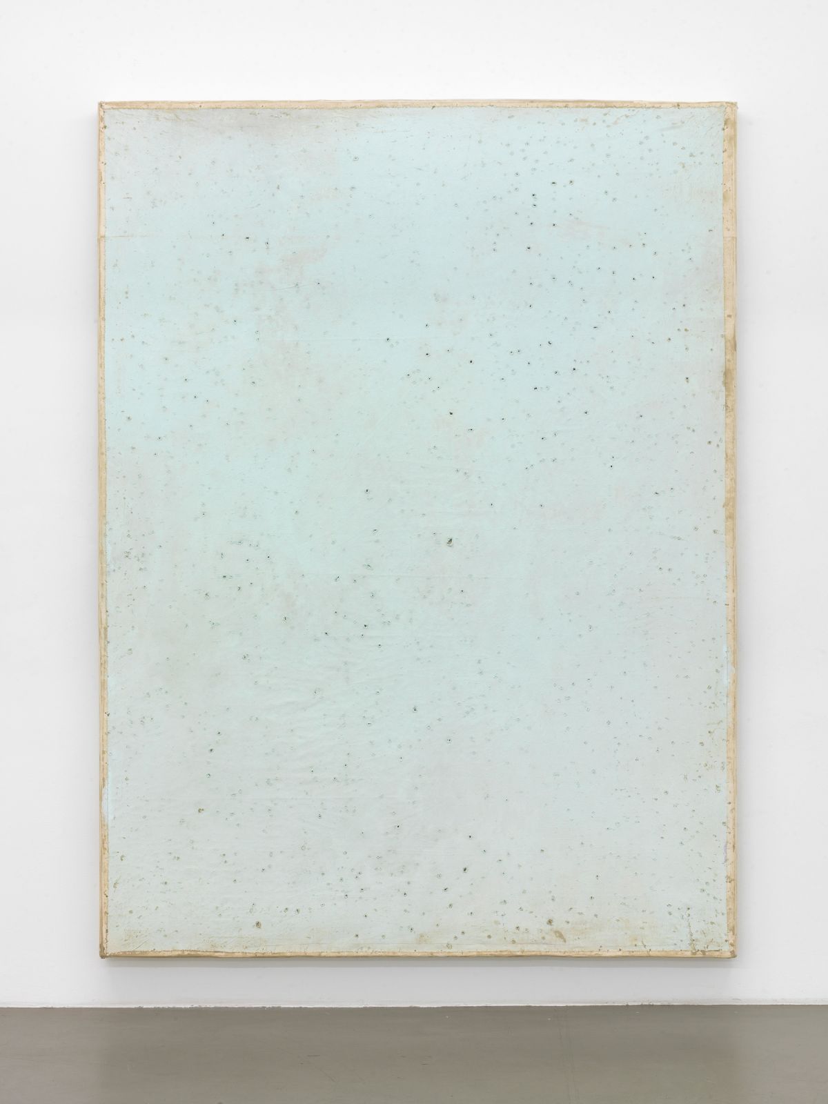 Lawrence Carroll, ‘Untitled’, 2016, Oil, wax, house paint, canvas, staples on wood