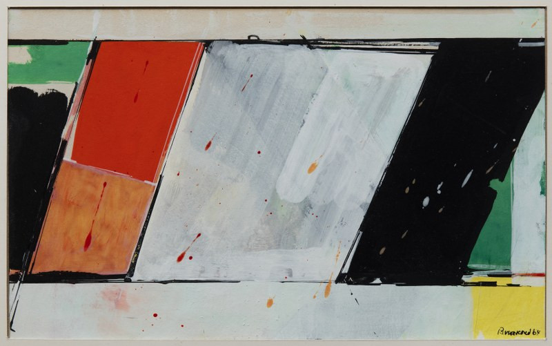 Livio Bernasconi, 1964, tempera painting and ink on cardboard