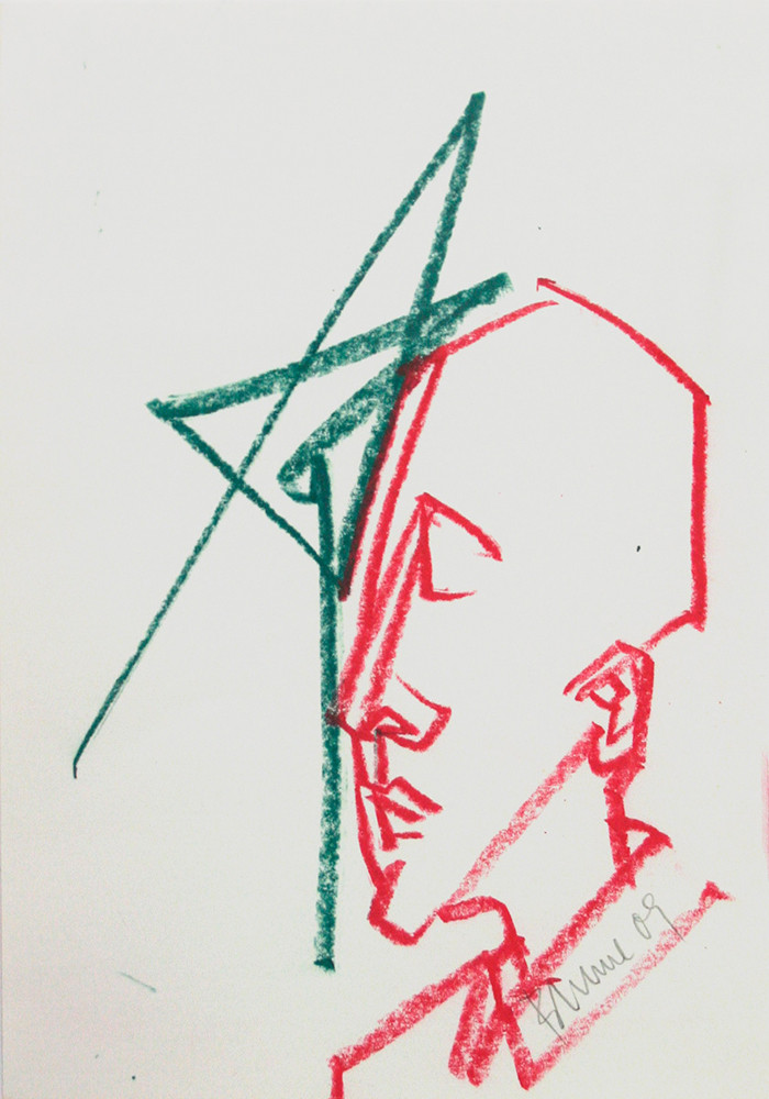 Anna & Bernhard Blume, ‘Untitled’, 2009, grease crayon on paper