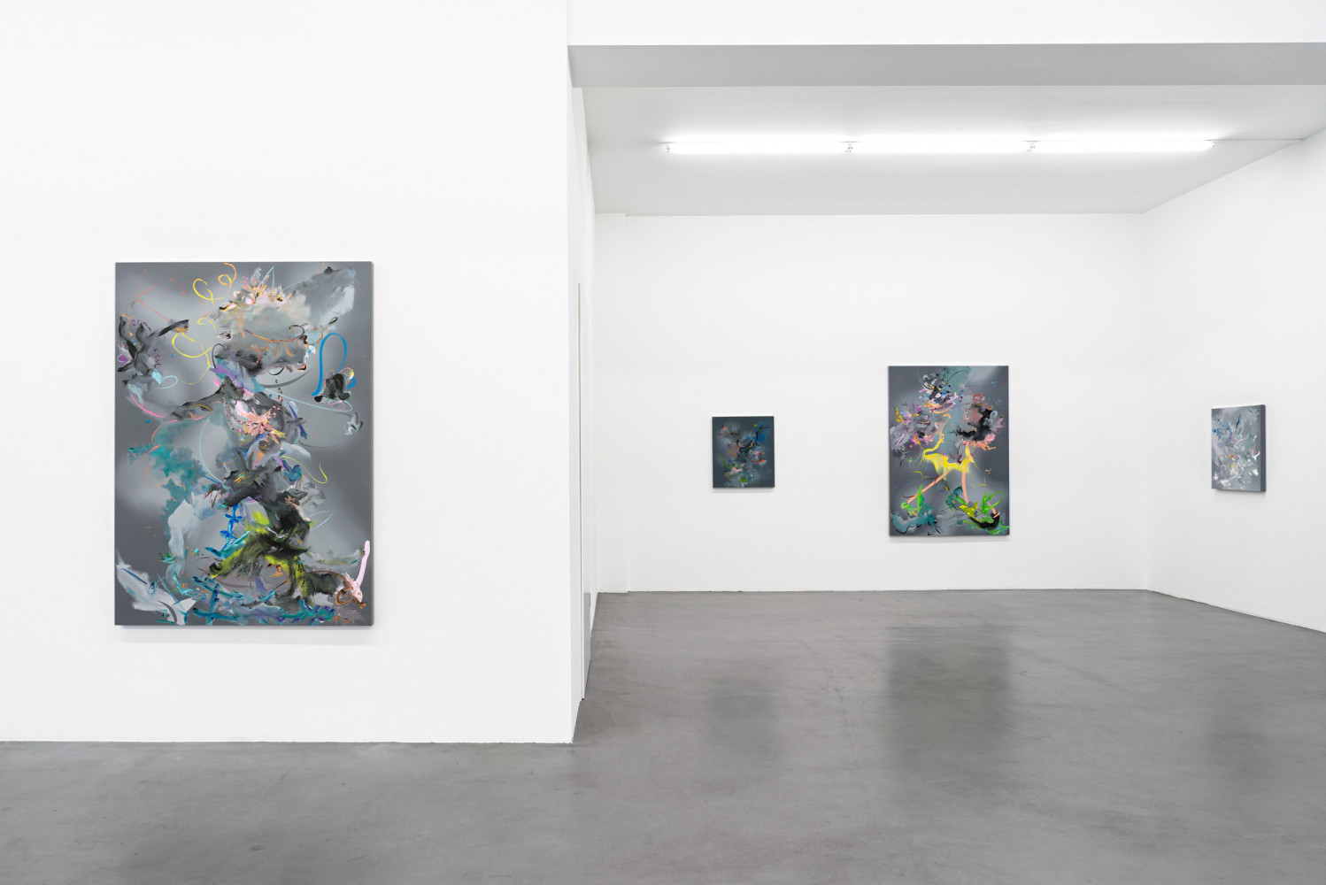 Fiona Rae, Installationsansicht, Buchmann Galerie, 2016