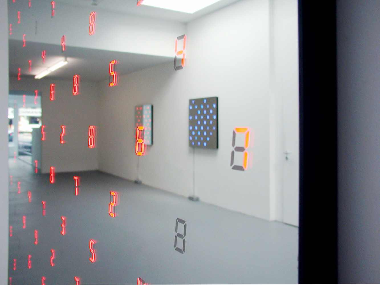Tatsuo Miyajima, ‘Changing time with changing self’, Installation view, Buchmann Galerie Köln, 2001