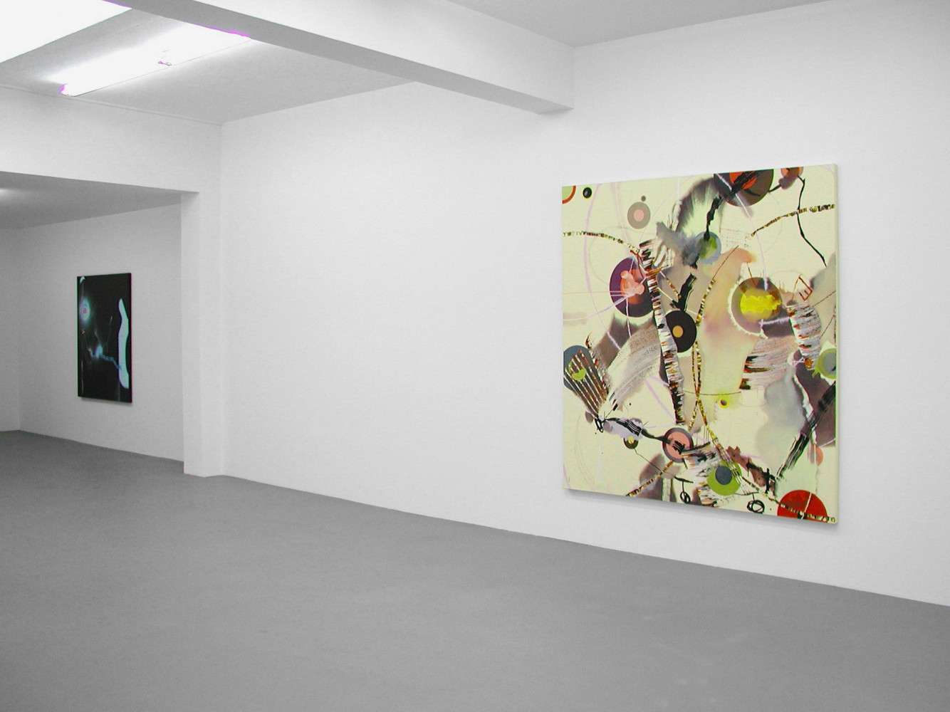‘Malerei – Arturo Herrera, Dennis Hollingsworth, Fiona Rae, Juan Uslé’, Installation view, Buchmann Galerie Köln, 2003
