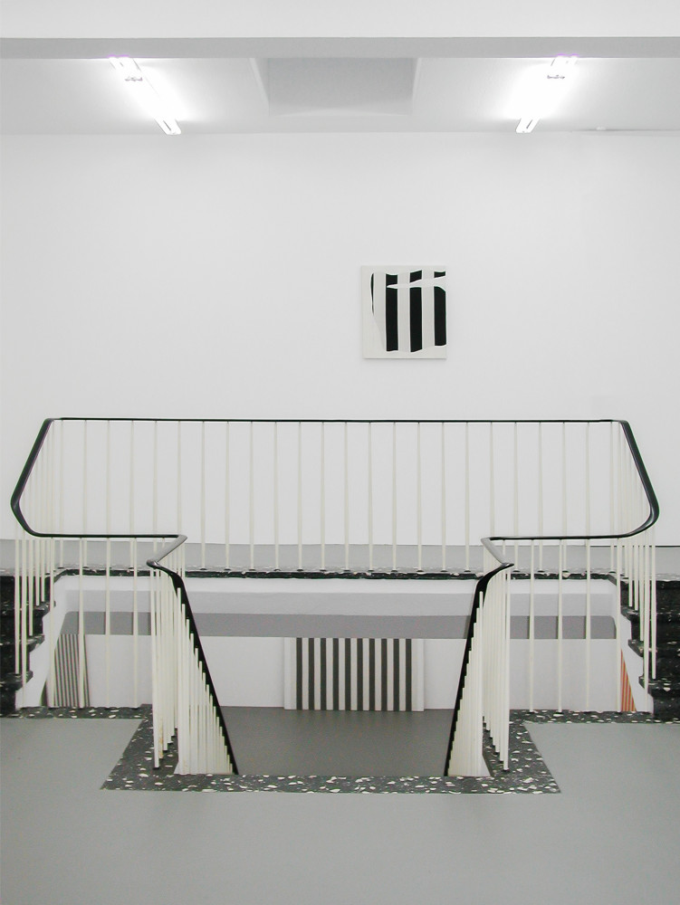 Daniel Buren, Installationsansicht, Buchmann Galerie Köln, 2002