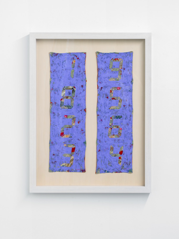 Tatsuo Miyajima, ‘Counter Painting on Kimono Sode - Blue Violet’, 2013