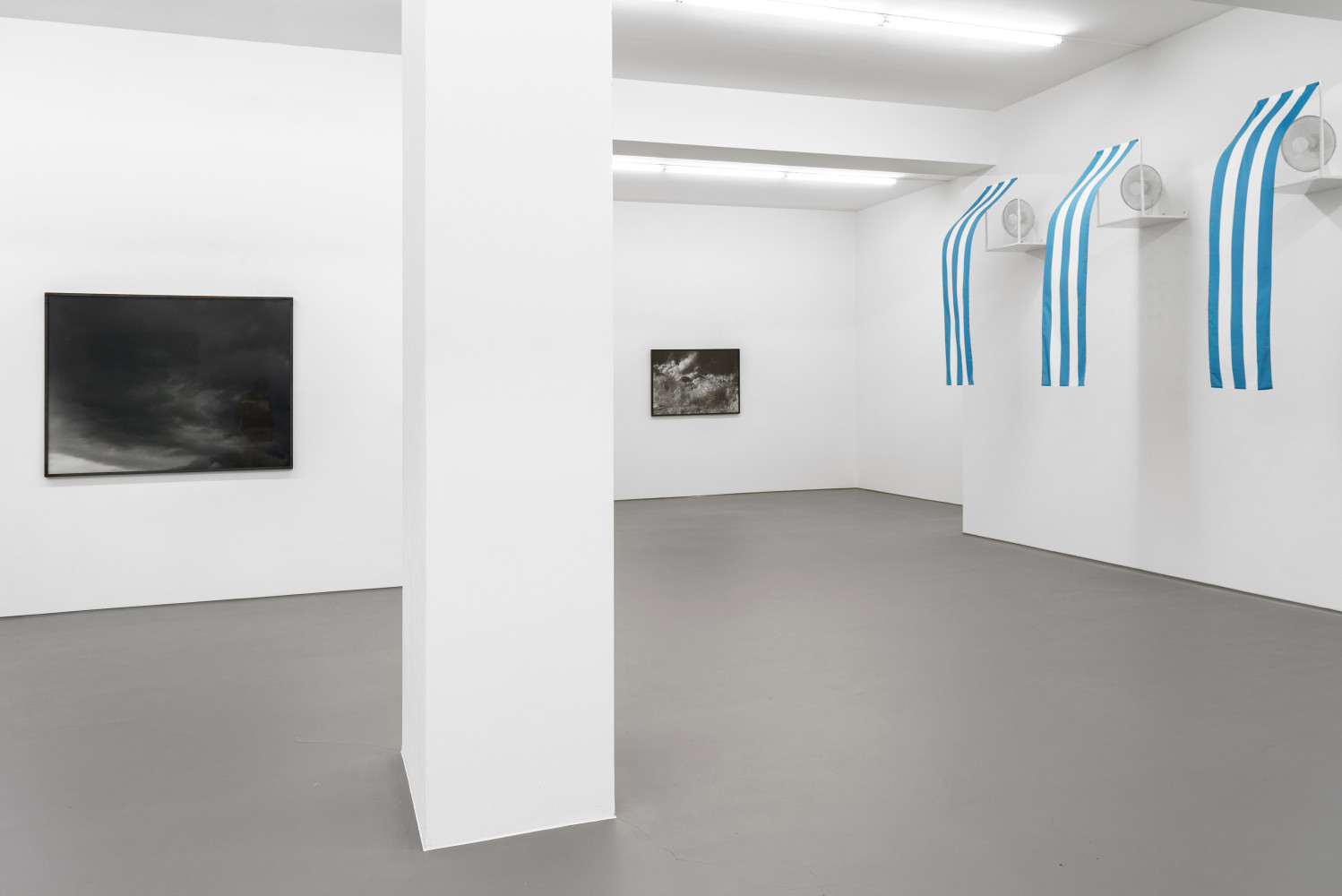 ‘Reise ans Mittelmeer – Daniel Buren, Balthasar Burkhard, Jason Martin’, Installation view, Buchmann Galerie