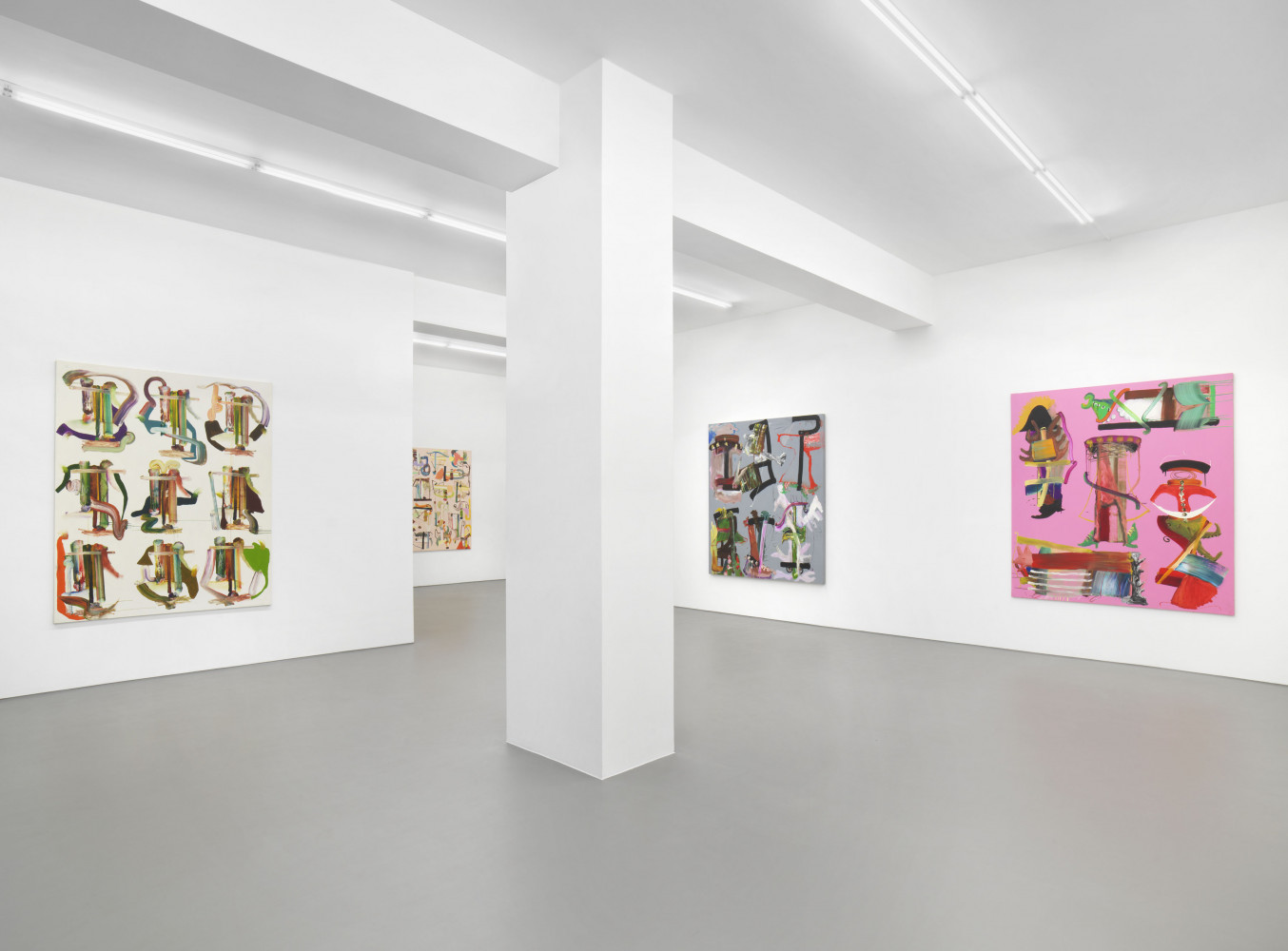 Fiona Rae, ‘Fiona Rae - Row Paintings’, Installationsansicht, Buchmann Galerie, 2021