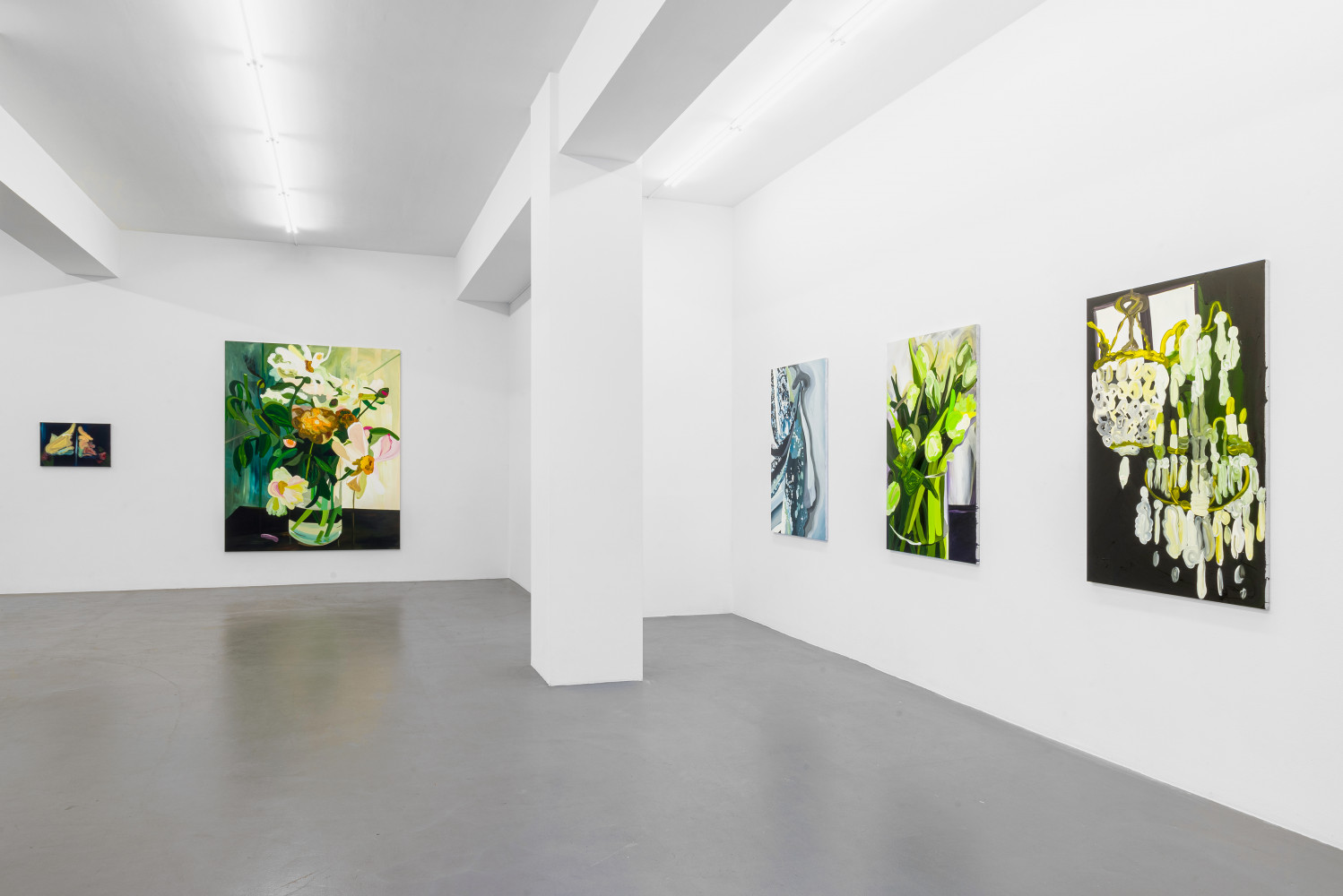 installation view Clare Woods at Buchmann Galeri 2020