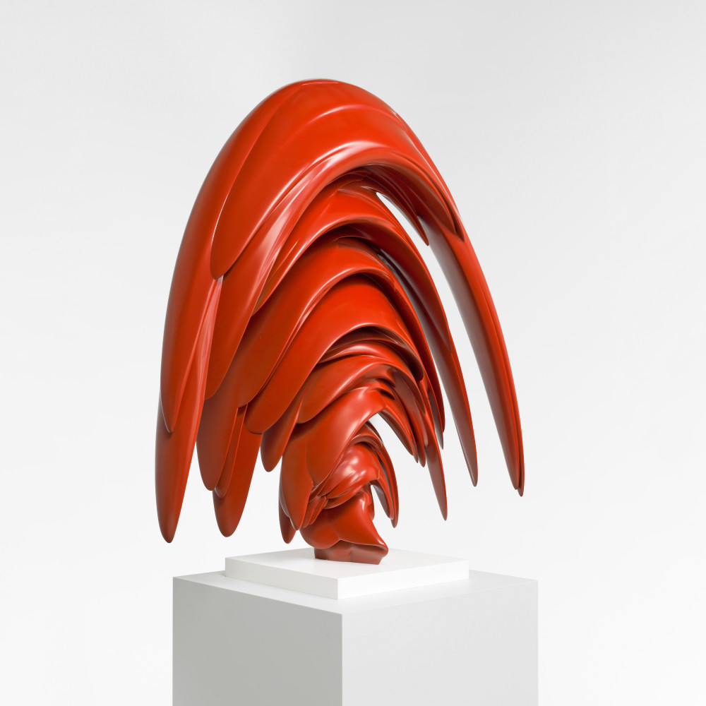Tony Cragg, Spring, bronze, sculpture, Skulptur, red, Rot