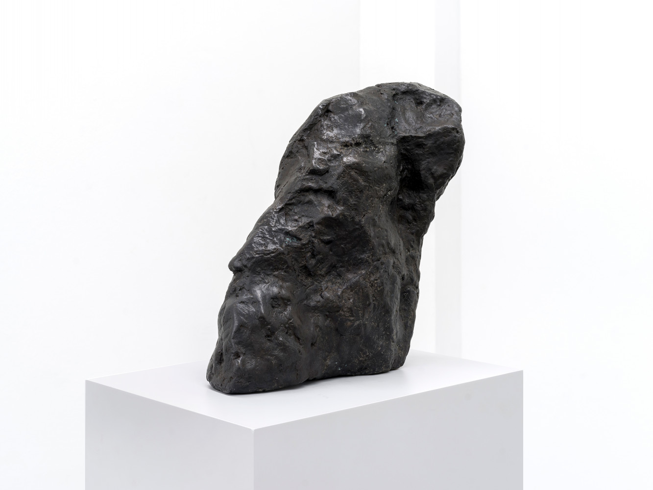 a sculpture by William Tucker in the form of a head
