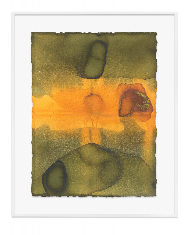 Jason Martin, ‘Alentejo Primavera (Golden yellow/Olive light)’, 2022, Cold process dye on watercolour paper