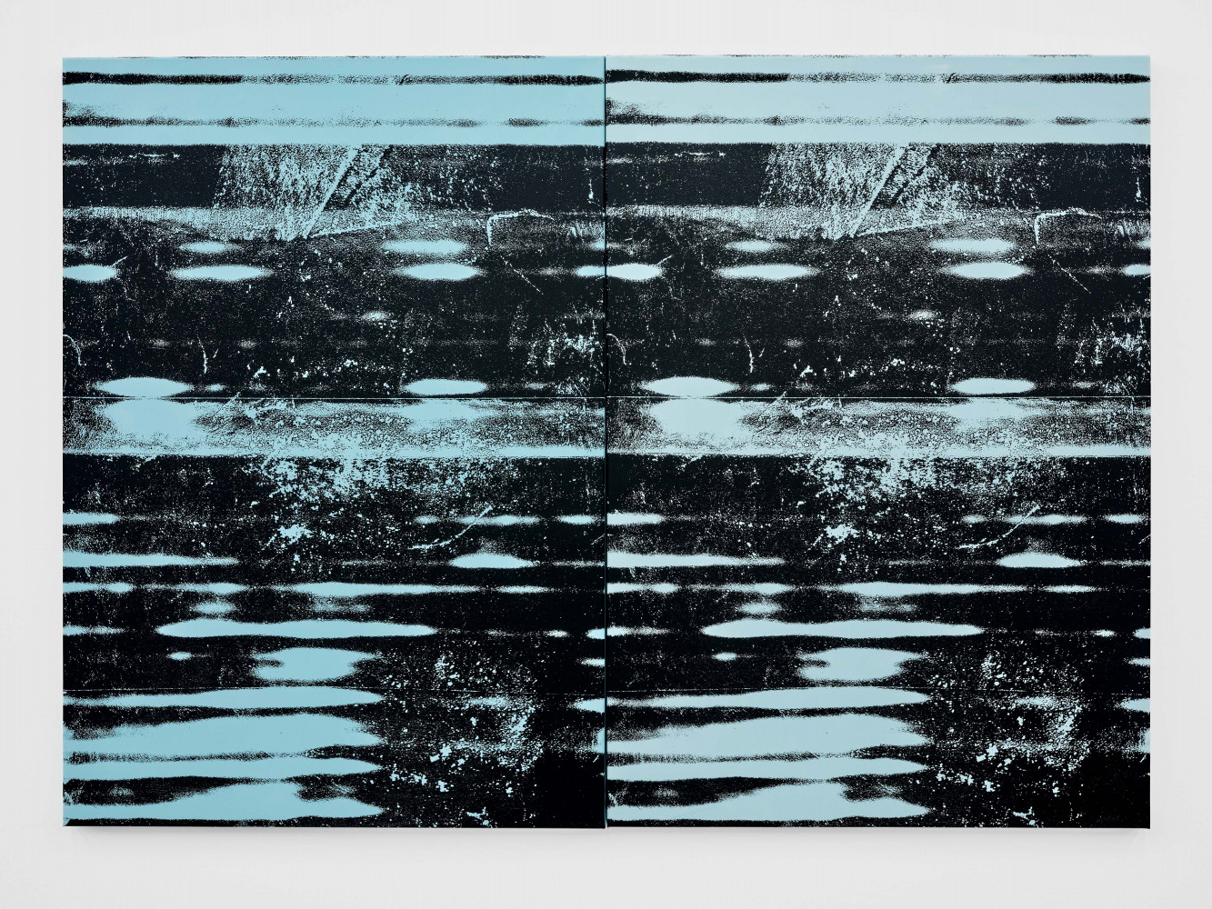Bettina Pousttchi, ‘Horizons (Day 7)’, 2024, Acrylic on canvas, diptych