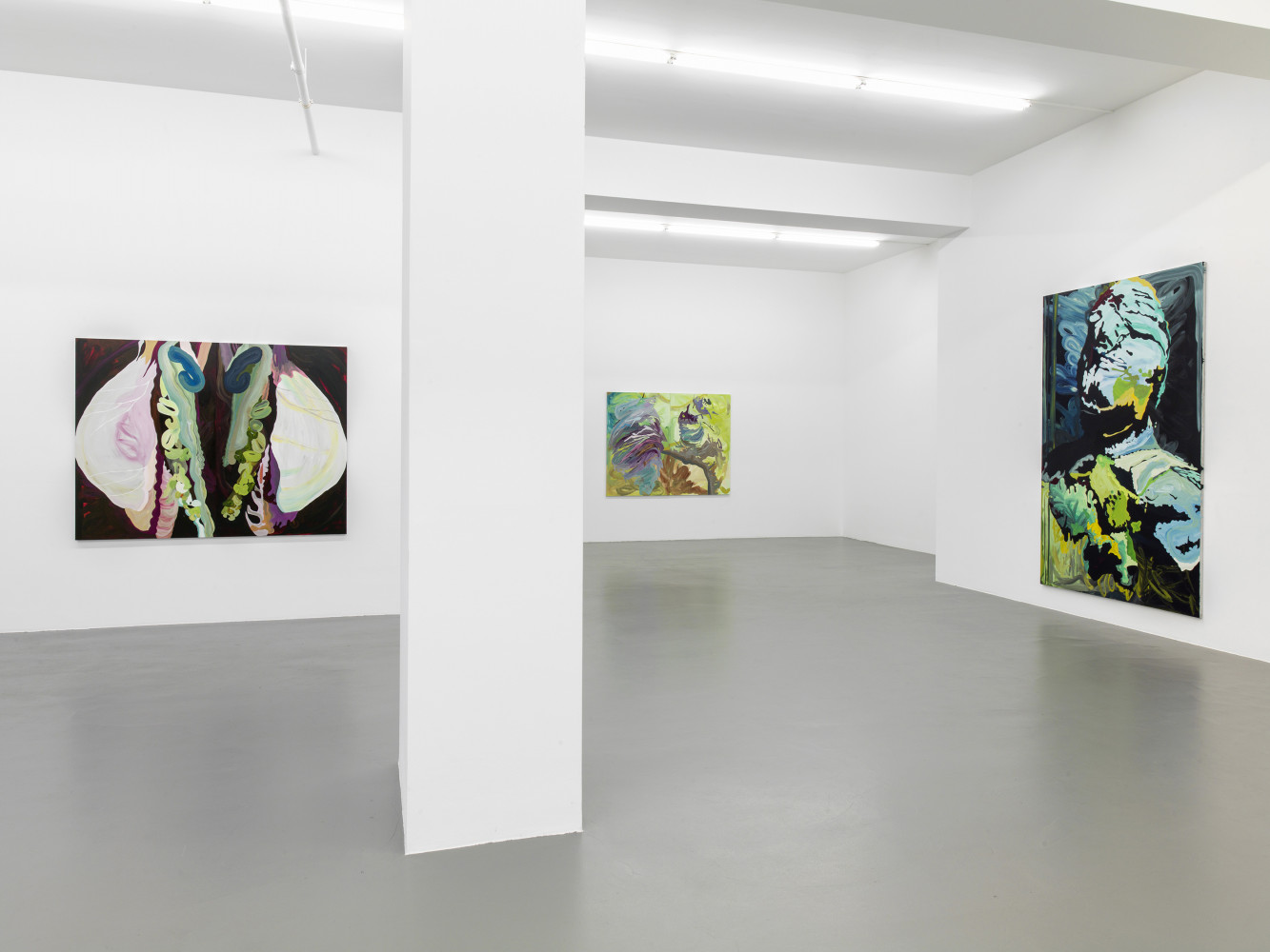Clare Woods, ‘Hanging, Hollow and Holes’, Installation view, Buchmann Galerie, 2014