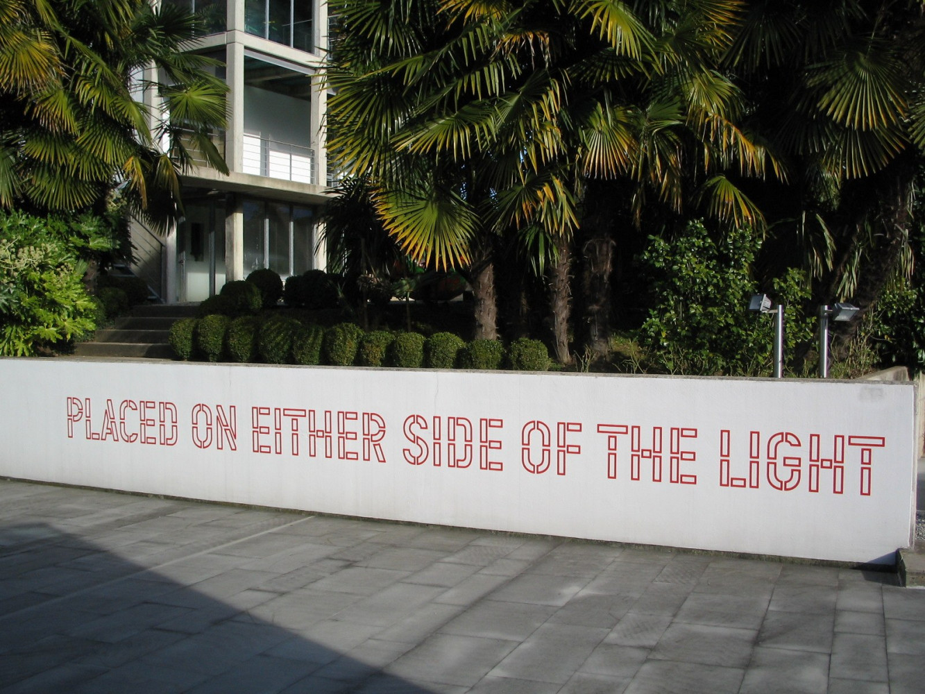 Lawrence Weiner, ‘Placed on the other side of light’, 2008