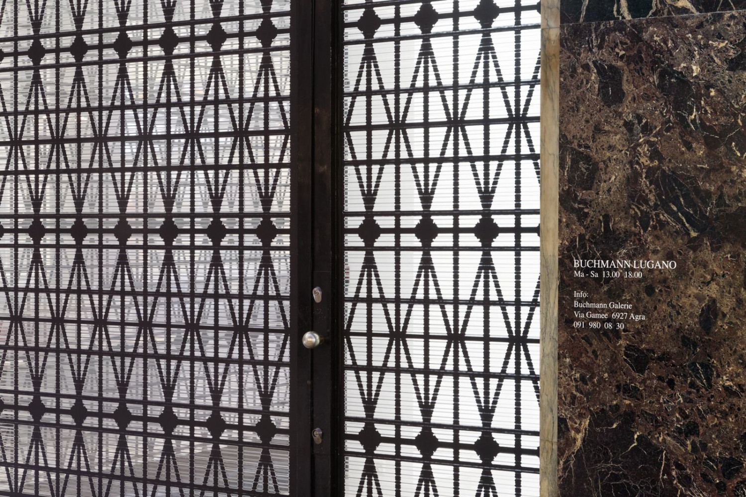 Bettina Pousttchi, ‘Curtain Wall (detail)’, Installationsansicht, Buchmann Lugano, 2015