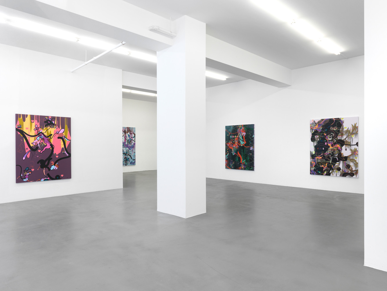 Fiona Rae, Installation view, Buchmann Galerie, 2011