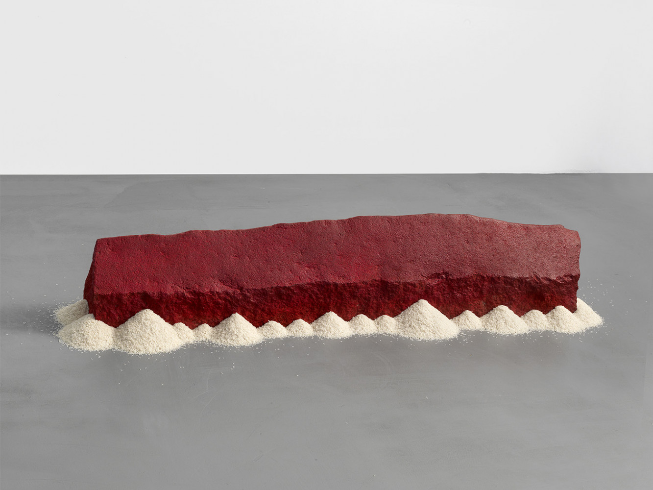 Wolfgang Laib, ‘Reishaus / Rice House’, 2008, Indian granite, red pigment and sunflower oil, rice