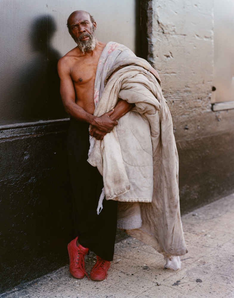 Joel Sternfeld, ‘A Homeless Man with His Bedding, New York, New York, July 1994’, 1994