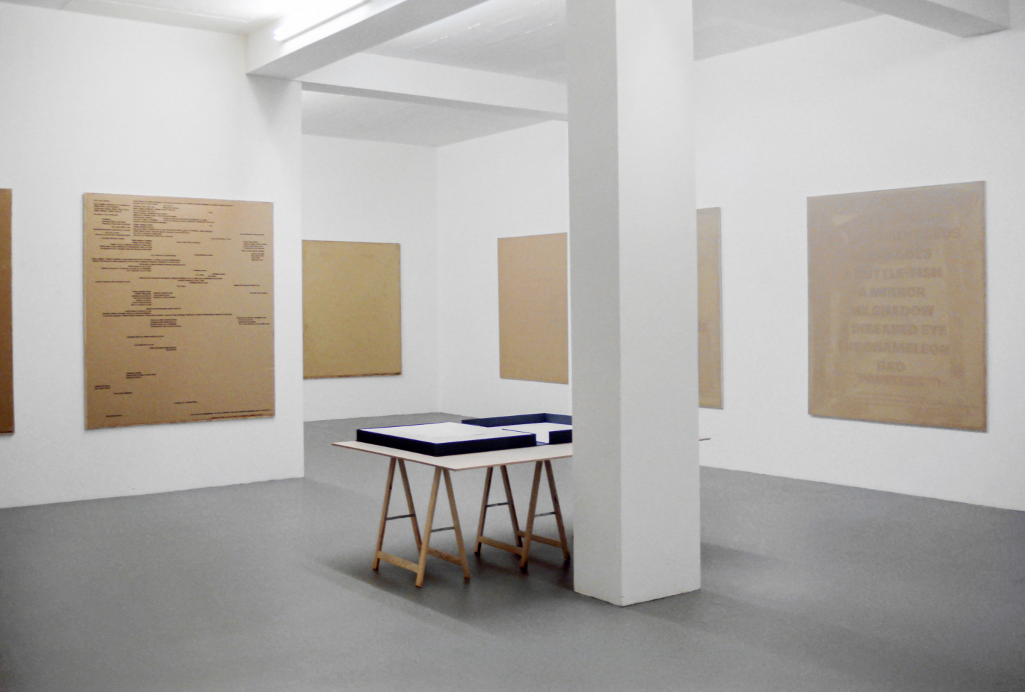‘Remy Zaugg’, Installation view, Buchmann Galerie Köln, 1998