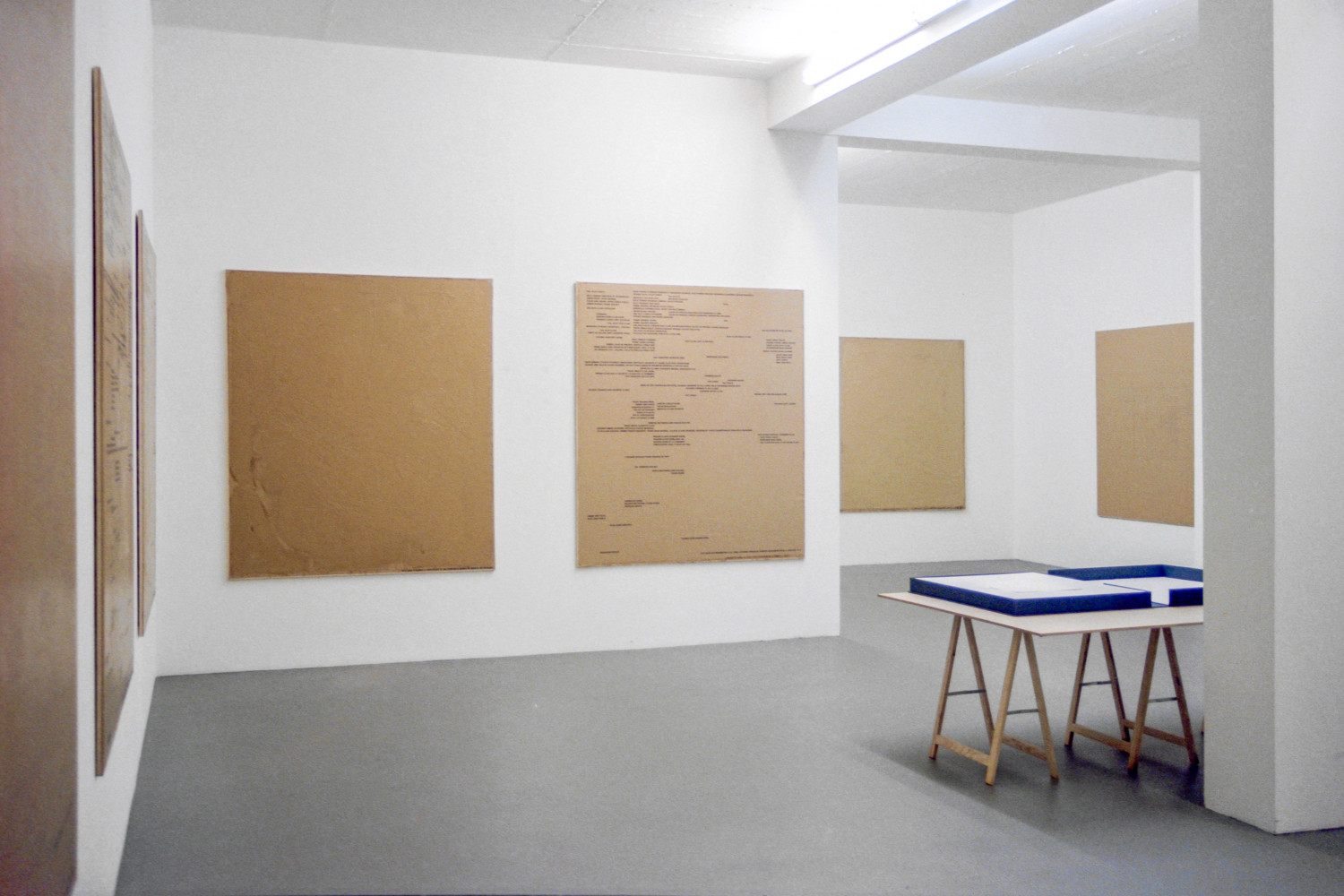‘Remy Zaugg’, Installationsansicht, Buchmann Galerie Köln, 1998