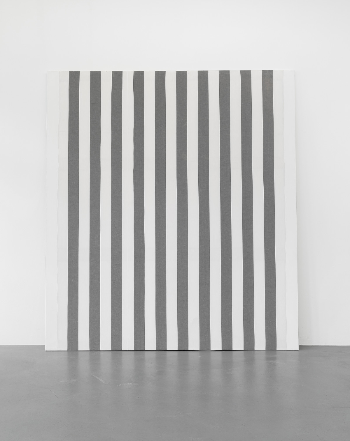Daniel Buren, ‘Peinture acrylique blanche sur tissu rayé blanc et noir’, 1966