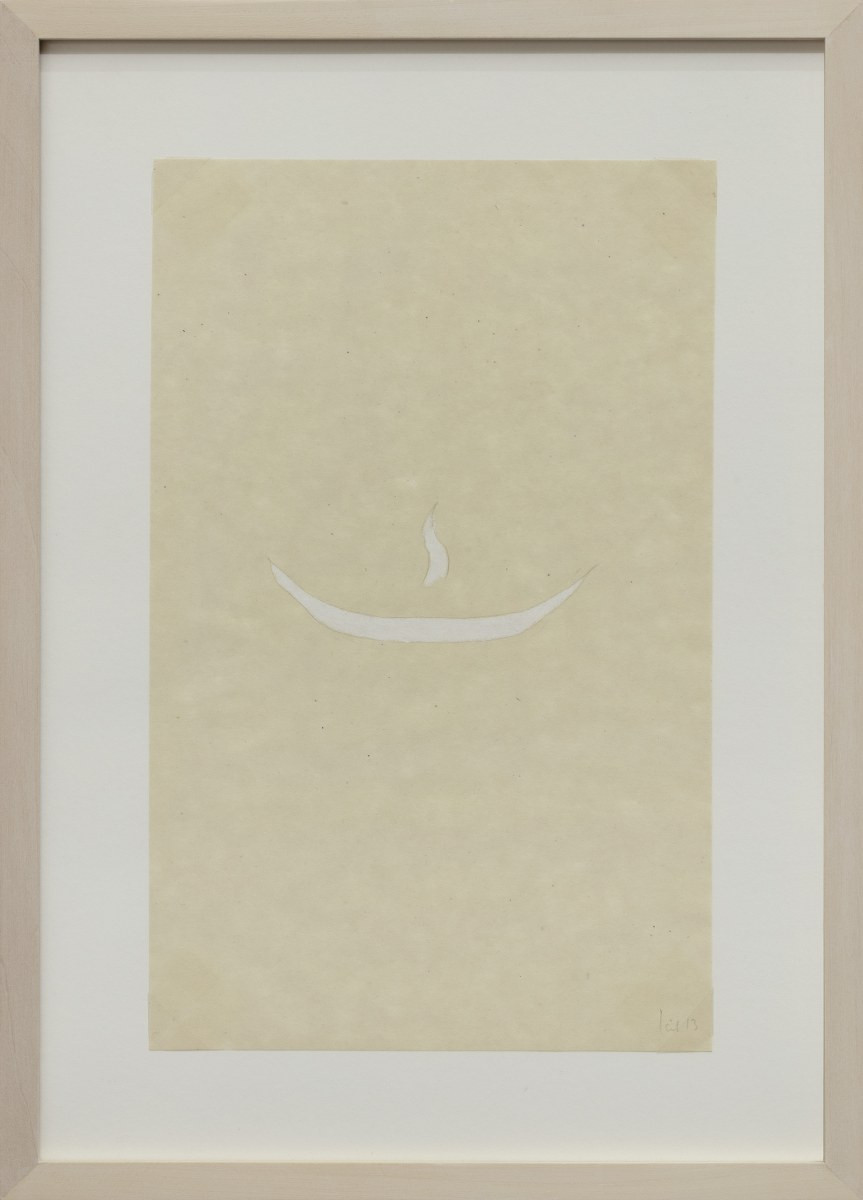 Wolfgang Laib, ‘Untitled, 2013 ’, white oil pastel and pencil on paper