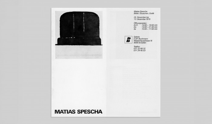 ‘Matias Spescha, Bilder, Gouachen, Grafik’