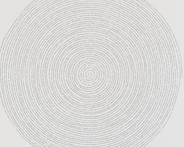Tatsuo Miyajima, ‘Innumerable Counts Spiral - digital font’, 2017, computer print on paper, unique