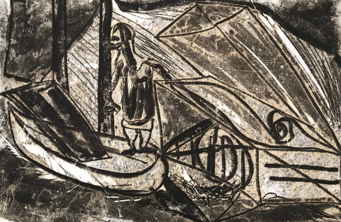 Martin Disler, ‘Ohne Titel ’, Monotypie auf Japanpapier