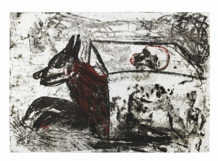 Martin Disler, ‘Ohne Titel ’, 1993, Monotypie auf Japanpapier übermalt