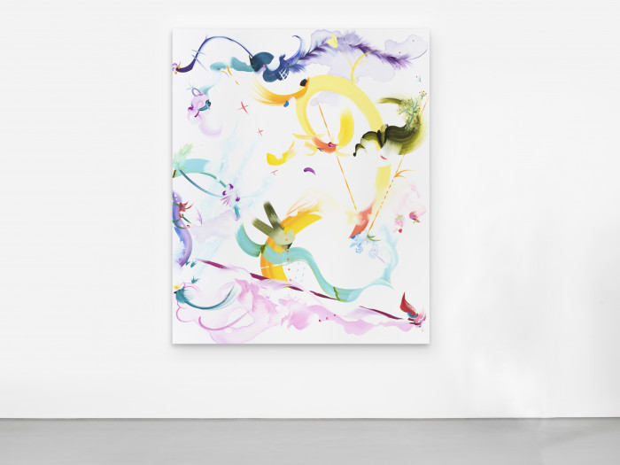 An abstract painting by Fiona Rae