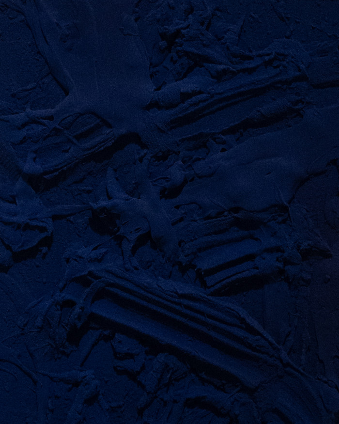 Jason Martin, ‘Untitled (Phtalo Blue)’, 2023, Mixed media on linen (on aluminium)