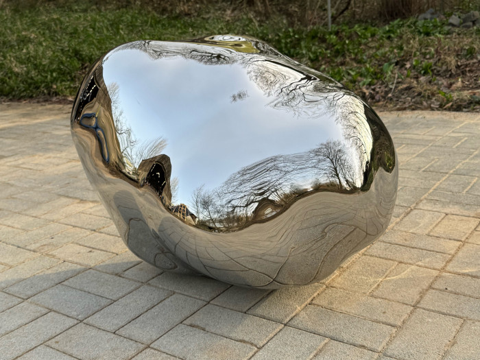 Wilhelm Mundt, ‘Trashstone 851’, 2025, Production waste in stainless steel polished