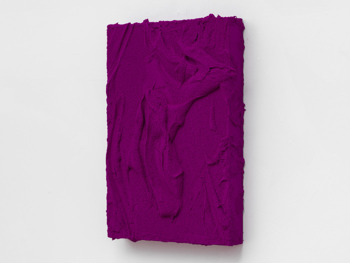 Jason Martin, ‘Untitled (Fluorescent violet)’, 2025, Mixed media on stainless steel