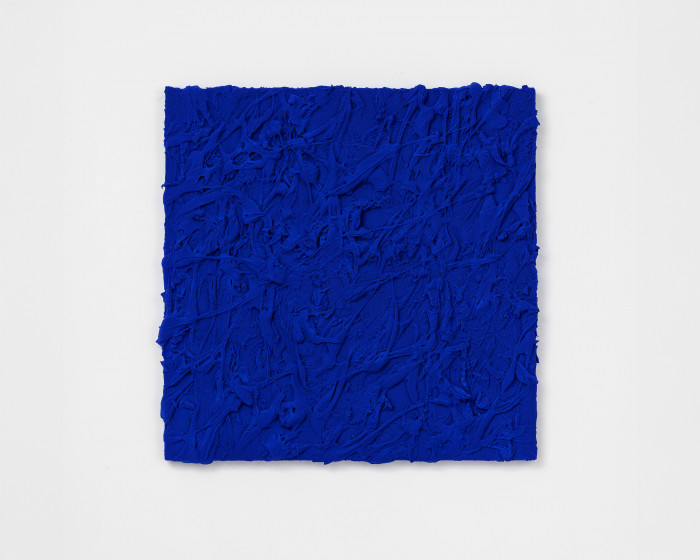 Jason Martin, ‘Untitled (Oriental blue)’, 2024, Mischtechnik auf Samt