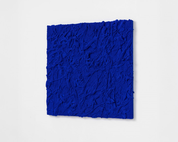 Jason Martin, ‘Untitled (Oriental blue)’, 2024, Mischtechnik auf Samt