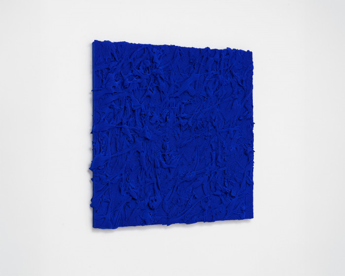 Jason Martin, ‘Untitled (Oriental blue)’, 2024, Mischtechnik auf Samt