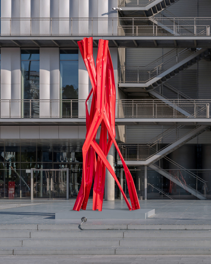 Bettina Pousttchi, ‘Vertical Highways V02’, 2025, Guard rails, steel