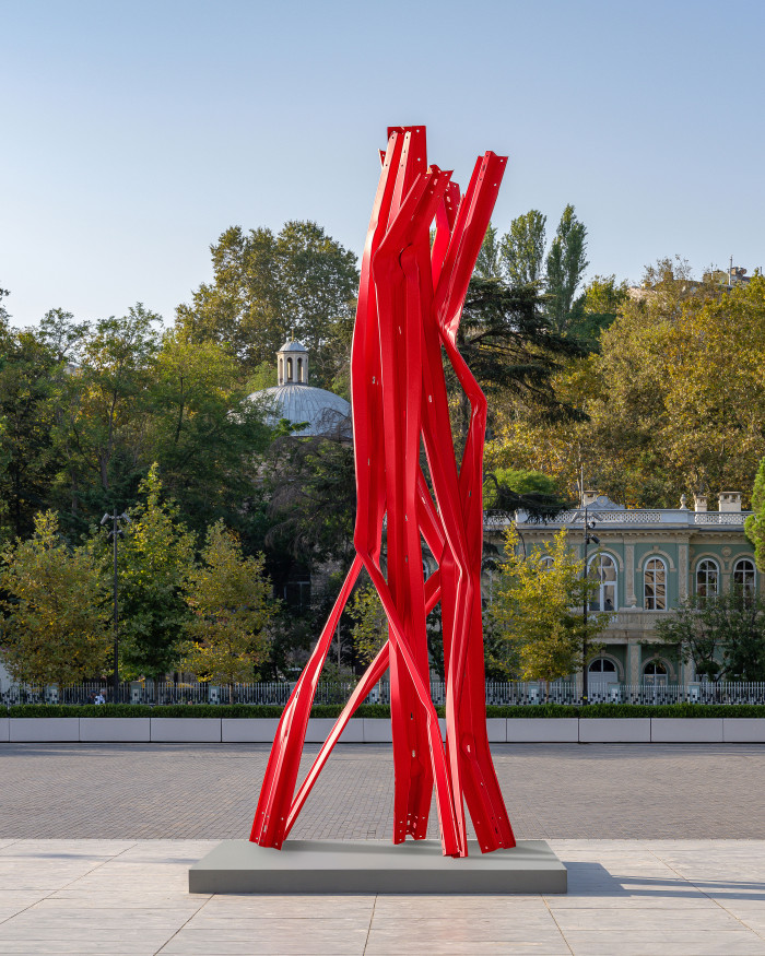Bettina Pousttchi, ‘Vertical Highways V02’, 2025, Guard rails, steel