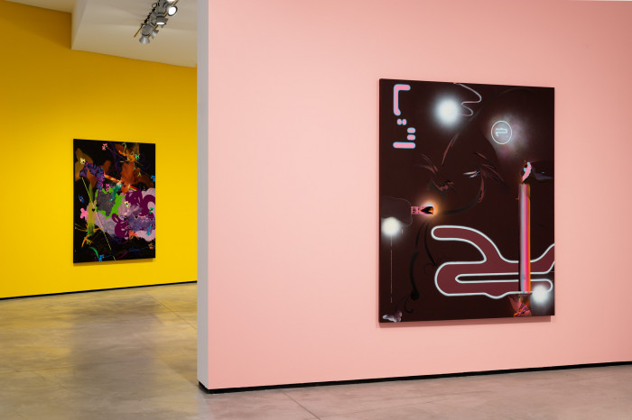 Fiona Rae, ‘ Installation view of the exhibition “Fiona Rae: Vista”’, Es Baluard Museu d’Art Contem- porani de Palma, 29.01.26-23.08.26. © of the works of art, Fiona Rae, VEGAP, Illes Balears, 2026. Photo: David Bonet