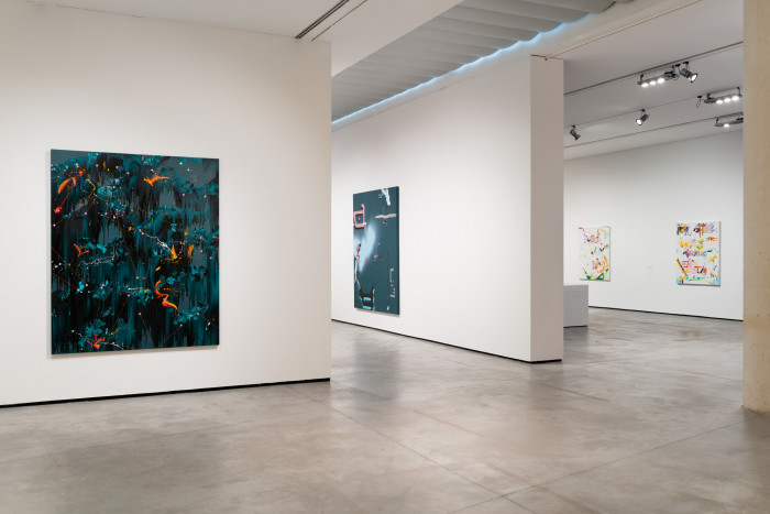 Fiona Rae, ‘ Installation view of the exhibition “Fiona Rae: Vista”’, Es Baluard Museu d’Art Contem- porani de Palma, 29.01.26-23.08.26. © of the works of art, Fiona Rae, VEGAP, Illes Balears, 2026. Photo: David Bonet