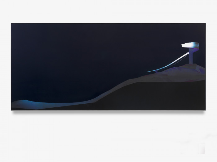 Zaha Hadid, ‘Bergisel Ski Jump’, 2003, Chinese lacquer, watercolour onto gelatine and chrome-polyester